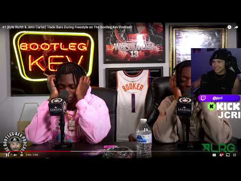 JCRI Reacts to 41 (Kyle Richh & Jenn Carter) Trade Bars During Freestyle on The Bootleg Kev Podcast!