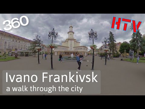 360VR Ivano Frankivsk,Ukraine-a walk through the City (Івано-Франківськ)