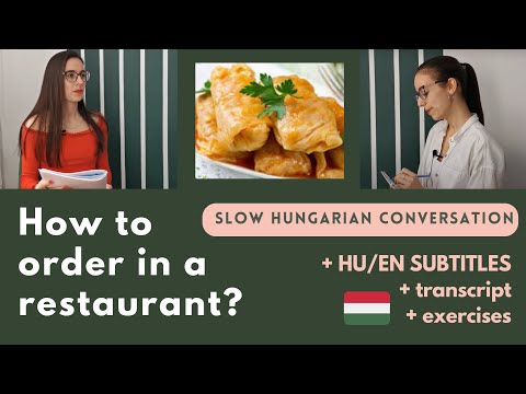 Ordering In The Restaurant  - slow HUNGARIAN conversation with subtitles (beginner/intermediate)