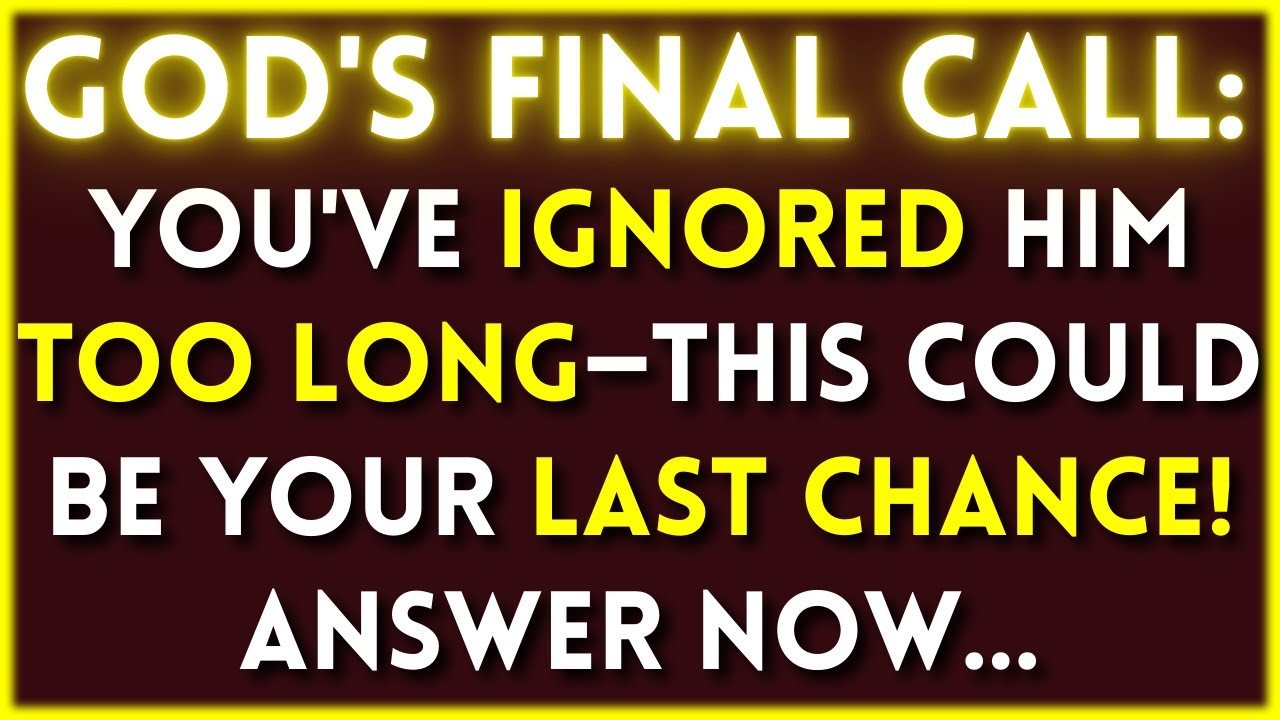 ⚠️ GOD'S FINAL WARNING: You've Ignored Him Too Long—This Could Be Your LAST CHANCE! Answer Now...