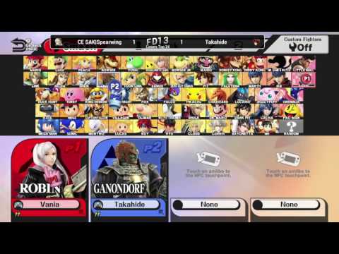 FD13 Losers Top 24 - CE SAK|Spearwing (Corrin/Robin) vs Takahide (Pit/Fox)