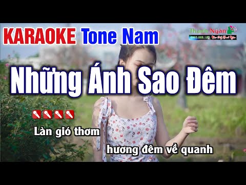 Những Ánh Sao Đêm Karaoke Giọng Nam - Nhạc Sống Thanh Ngân