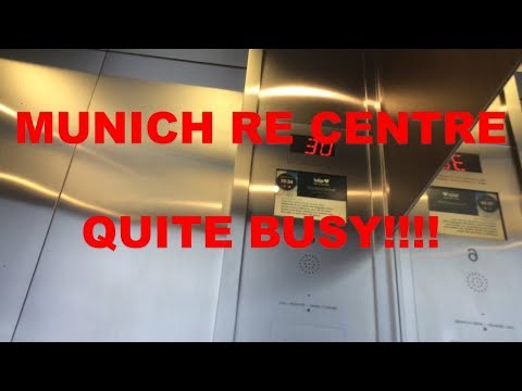 BUSY Westinghouse/Schindler High-Rise Elevators @ the Munich Re Centre Toronto, ON