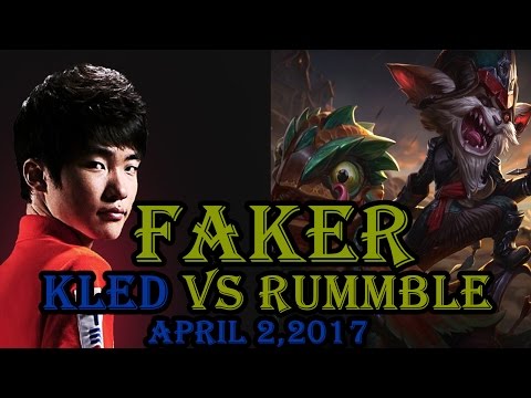 Faker Kled Top Vs Rumble April 2, 2017 SoloQ Challenger