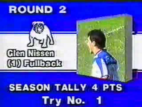 Glen Nissen Try 1988 Rd 2 Canterbury v Cronulla