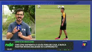 Criciúma enfrenta o Goiás e busca manter invencibilidade