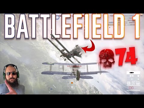 BATTLEFIELD 1- Making People Rage Quit With Attack Planes!(74 Kills!)