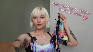 ASMR | Dolls Kill Try-On Haul Current Mood w/ Soft Spoken Chatting & Fabric Scratching
