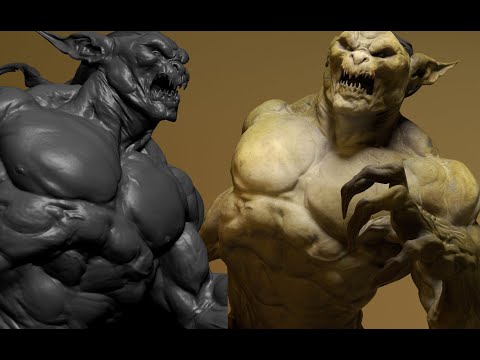 Sculpting oldschool Gerald Brom monster