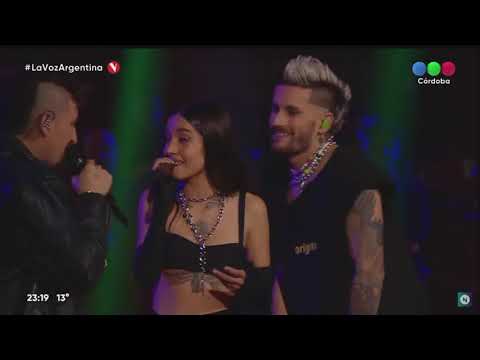 Maria Becerra y Mau y Ricky presentan Mal Acostumbrao en la voz argentina