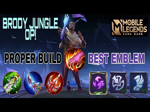 NEW HERO OP JUNGLE META? BRODY BEST BUILD & EMBLEM - GUIDE AND GAMEPLAY | Mobile Legends Bang Bang