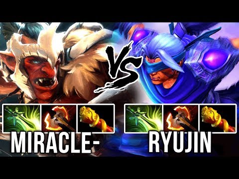 Miracle Troll Warlord vs RYUJIN Anti-Mage Carry Battle with Same Build - Dota 2