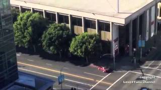 Madman Randomly Shooting at People in Hollywood, CA on the Corner Sunset and Vine - Raw Footage