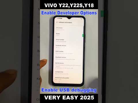 how to enable /developer options in  vivo y22,y22s,y18 – activate advanced settings 2025#mobilephone