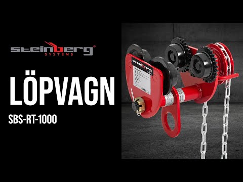 video - Löpvagn - manuell - 1000 kg - 3m kedja