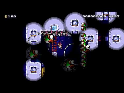 Super Mario Maker 2 Dark underwater fish grotto by me ("Kaizo Water")