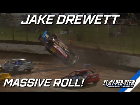 Modified Sedans | Jake Drewett Big Rollover - Toowoomba - 31st Dec 2022 | Clay-Per-View Highlights