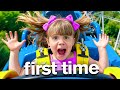 OUR DAUGHTER S FIRST ROLLER COASTER RIDE