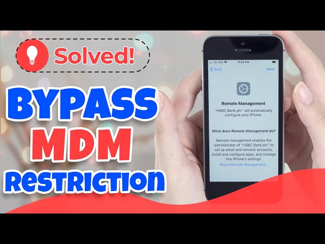 how to remove MDM from iPad/iPhone