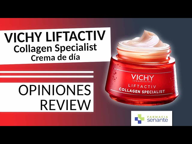 Vídeo relacionado con Vichy Crema de Día Antiarrugas, Tratamiento Diario Contra la Pérdida de Colágeno, Con Tres Veces Más Péptidos Pro-Colágeno, Liftactiv Specialist, 50 ml