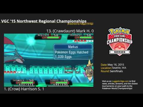 VGC'15 Seattle Regional Semifinals - Harrison S. (Crow) vs Mark H. (Crawdaunt)