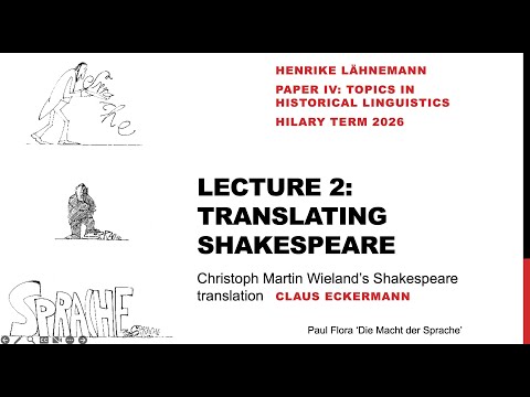 German Historical Linguistics 2026, 2: Wieland's Shakespeare (Henrike Lähnemann)