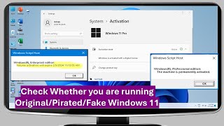Check whether you are using Windows 11 Original or Pirate or Fake in y