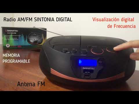 Radiograbador DC 150 Daihatsu con USB/CD/MP3/AM/FM (Distribuidora Hogar)