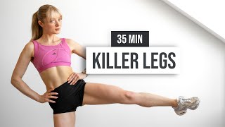 DAY 2: 35 MIN KILLER LEGS Home Workout (LEVEL UP 2.0 CHALLENGE), the BURN 🔥 is real