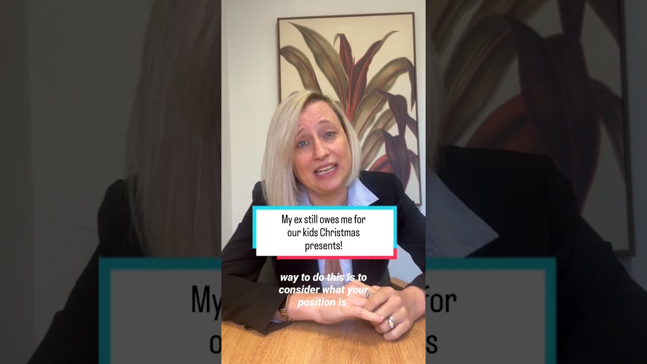 My ex still owes me for our kids Christmas presents!