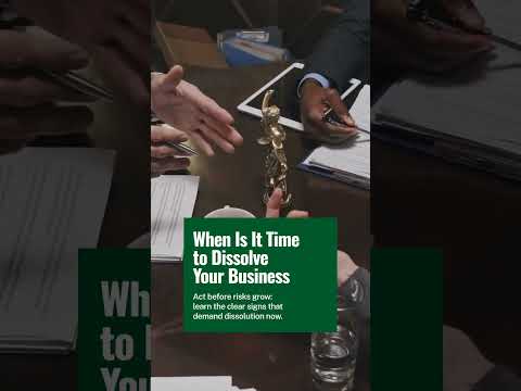 Matthew Fornaro short clip - when to dissolve your business