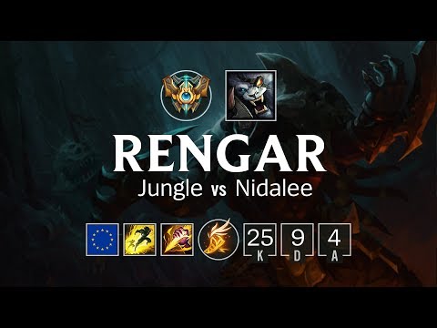 Rengar Jungle vs Nidalee - EUW Challenger Patch 8.12
