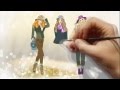 Рисованное поздравление с 8 Марта (Девушки) 