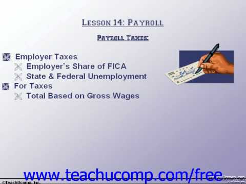 Accounting Tutorial Payroll Taxes Training Lesson 14.2 - YouTube