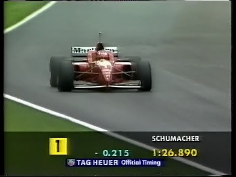 Michael Schumacher first pole for Ferrari - Imola 1996