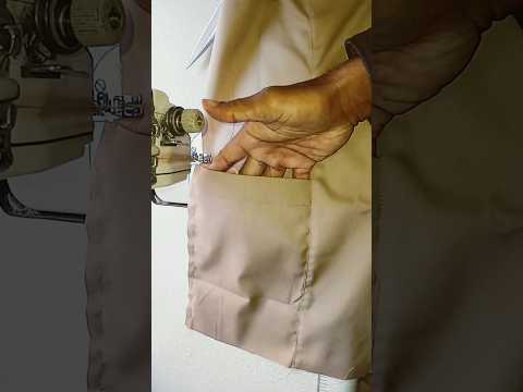 cara menjahit saku depan pramuka wanita.