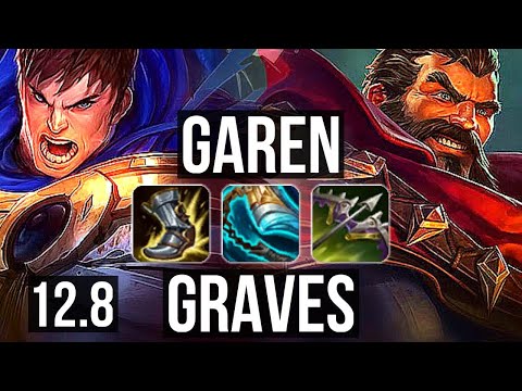 GAREN vs GRAVES (TOP) | Rank 4 Garen, 6/0/3, 500+ games, Dominating | EUW Challenger | 12.8