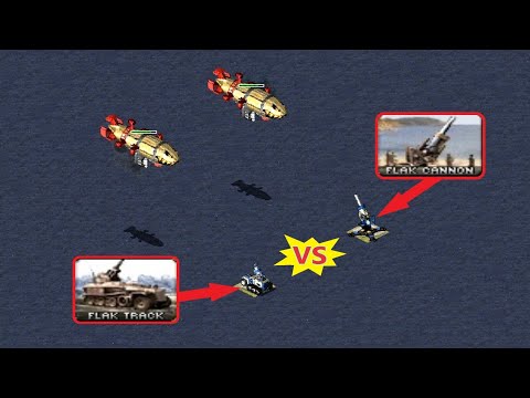 Flak Track vs Flak Cannon - Red Alert 2