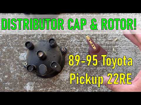 How to replace DISTRIBUTOR CAP & ROTOR on a 1989-1995 Toyota Pickup 22RE!