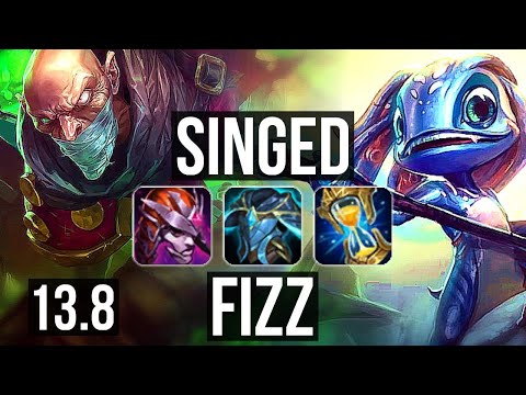 SINGED vs FIZZ (MID) | 2.8M mastery, 1000+ games, 8/3/10 | KR Master | 13.8