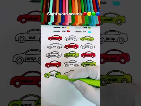 Sight word search 👀🔴🟡🟢🔵#youtubeshorts#shorts #viral #viralvideo #trend #simpledrawing #trending