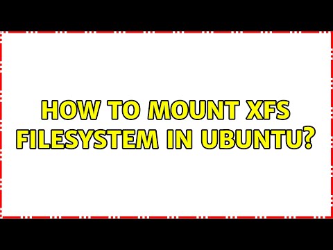 How to mount XFS filesystem in ubuntu?