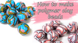 Incredible polymer clay beads. How to make beads for handmade jewelry.