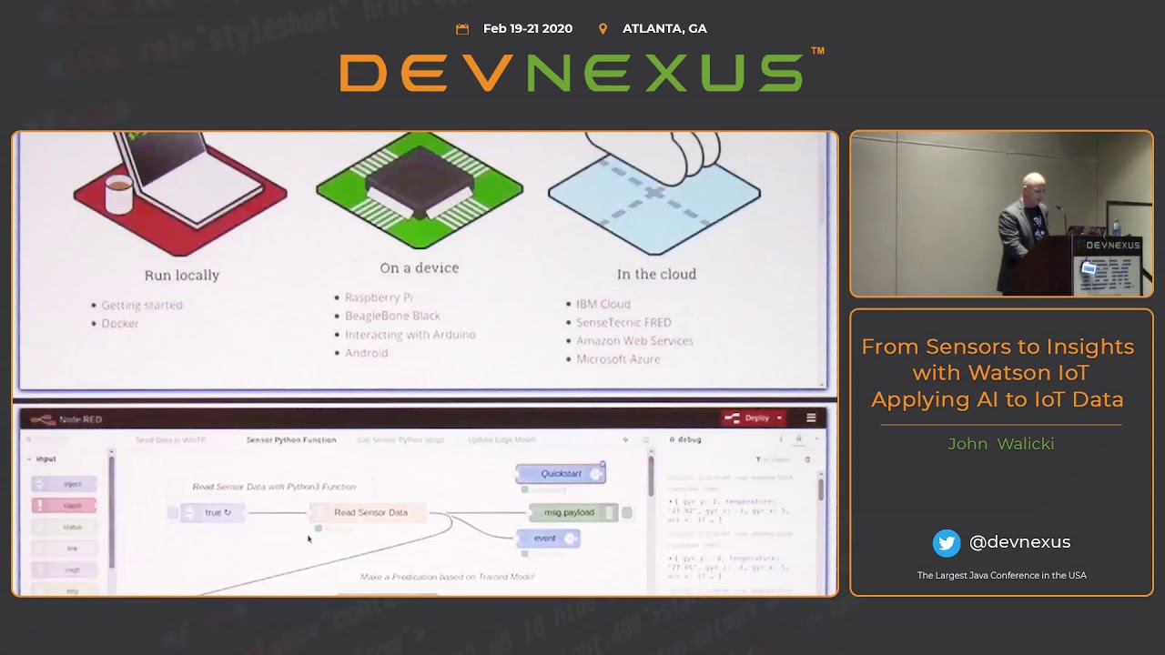 Devnexus 2020   Applying AI to IoT Data    John Walicki