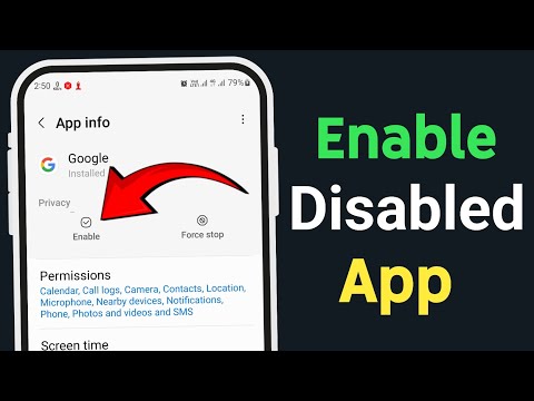 Disable app ko enable kaise kare | How to Enable Disabled Apps