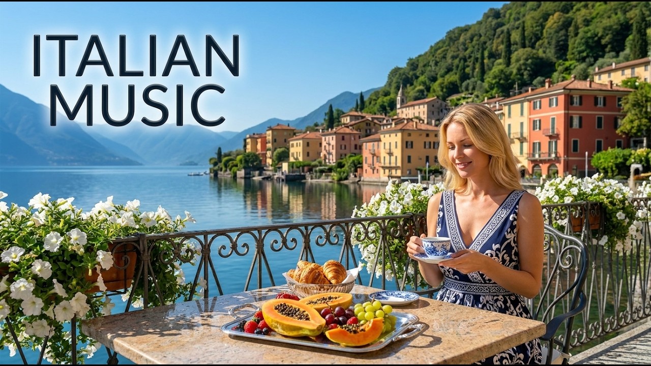 🎶 Italian Vibes & Mediterranean Music 🎶 2+ Hours Scenic Amalfi Coast & Lake Como Relaxation 4K