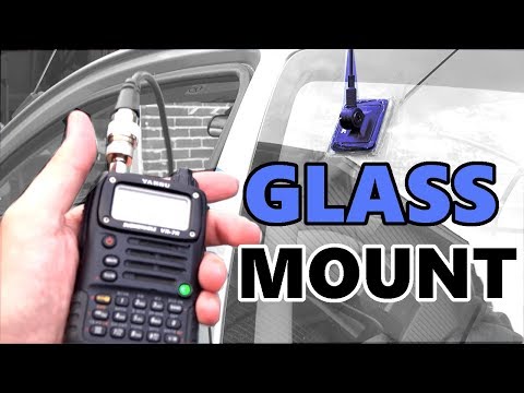 Glass Mount Mobile Ham Radio Antenna Install ~ VHF UHF Repeaters