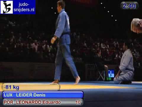 Judo 2009 Birmingham: Leider (LUX) - Leonardo (POR) [-81kg].