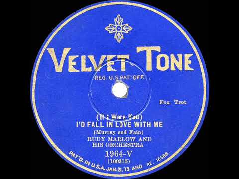 1929 Ben Selvin (as ‘Rudy Marlow’) - (If I Were You) I'd Fall In Love With Me (instrumental version)