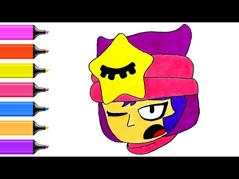 Как нарисовать Сэнди из brawl stars